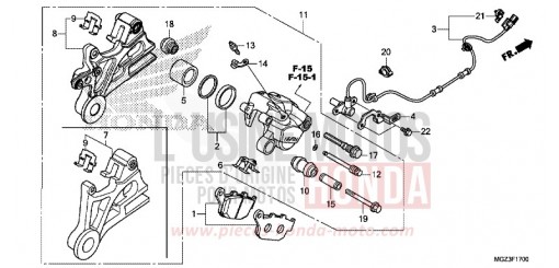 REAR BRAKE CALIPER CBR500RAD de 2013
